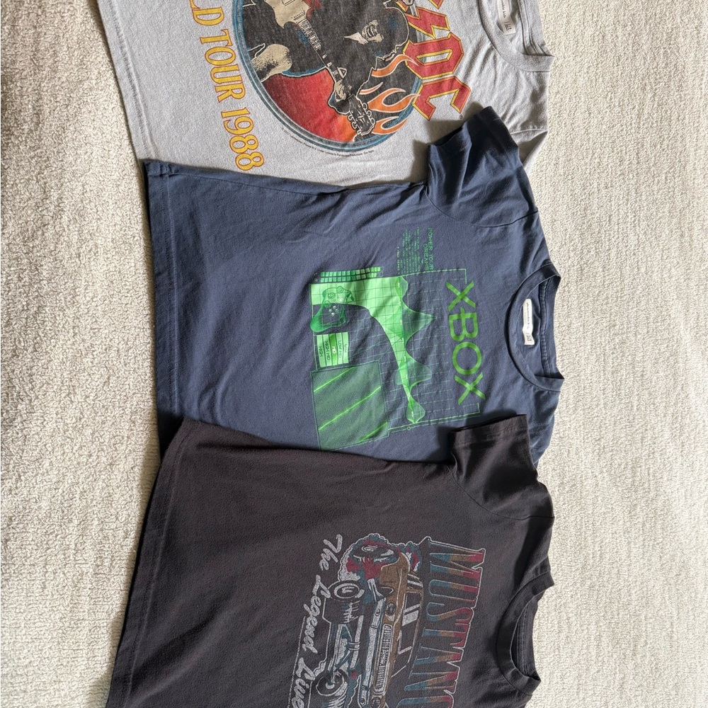 Abercrombie Kids Graphic Tees - Gray, Blue, Black